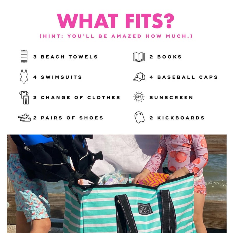 SCOUT 3 Boys Zip Tote X-Large - Extra Large Utility Tote for Beach, Family, Travel and Storage, Zips Closed & Water Resistant - Image 4